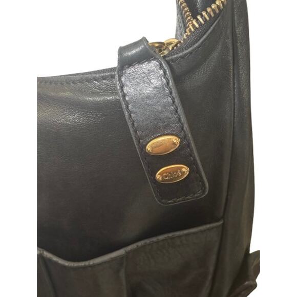 CHLOE Heloise Hobo Braided Crossbody Purse Handbag in Black - Picture 3 of 5